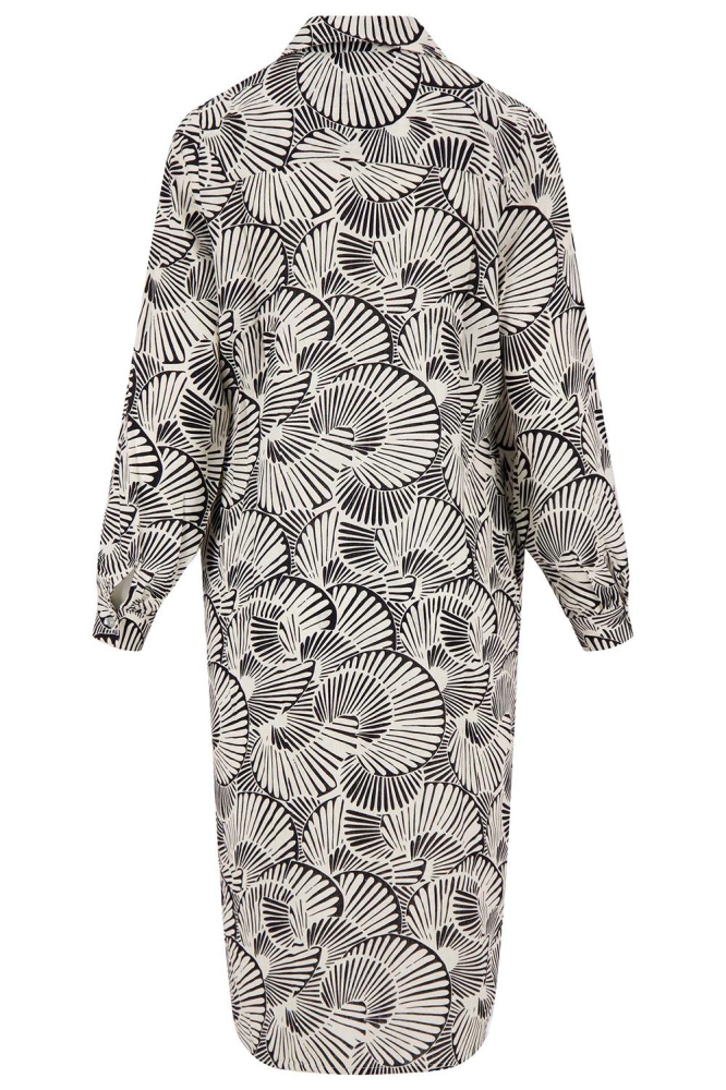 DOORKNOOP JURK MET GRAFISCHE PRINT 0301 100 7067 OFF WHITE/ZWART